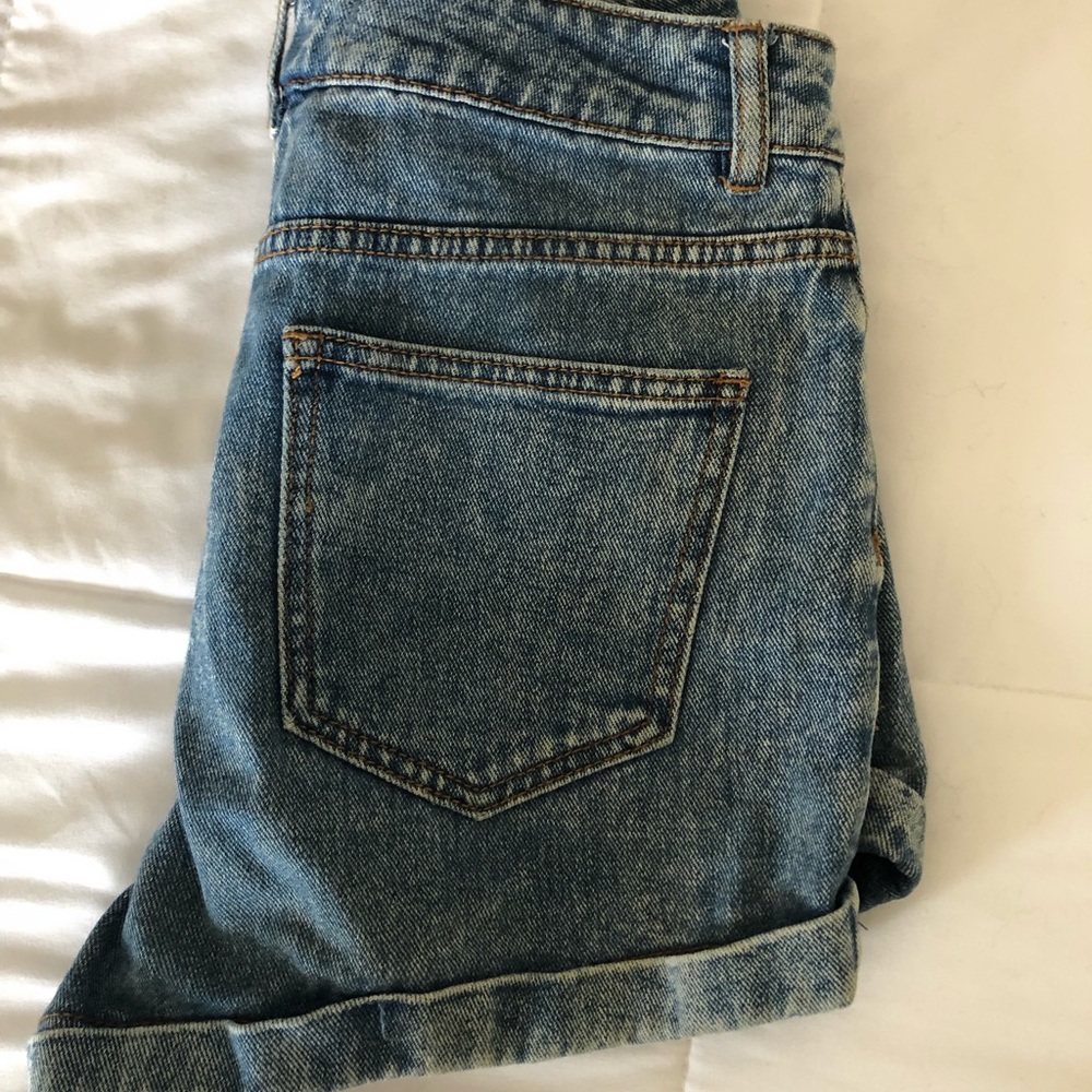 High waisted mom style jean shorts